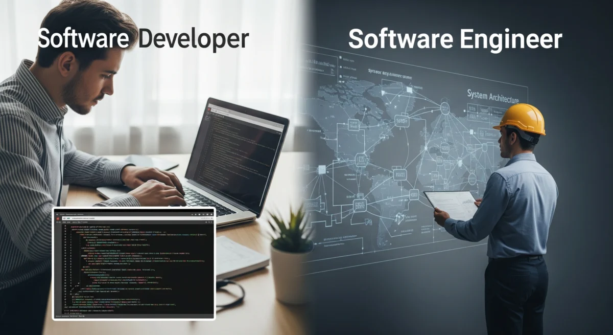 Difference between Software Developer and Software Engineer in Hindi.