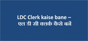 LDC Clerk kaise bane - एल डी सी क्लर्क कैसे बनें