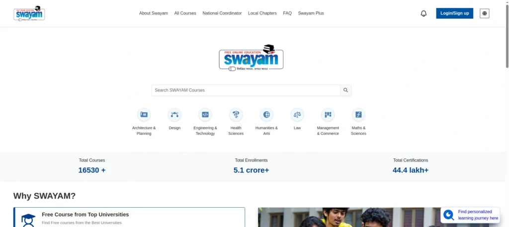 Swayam Online Portal For Free Learning